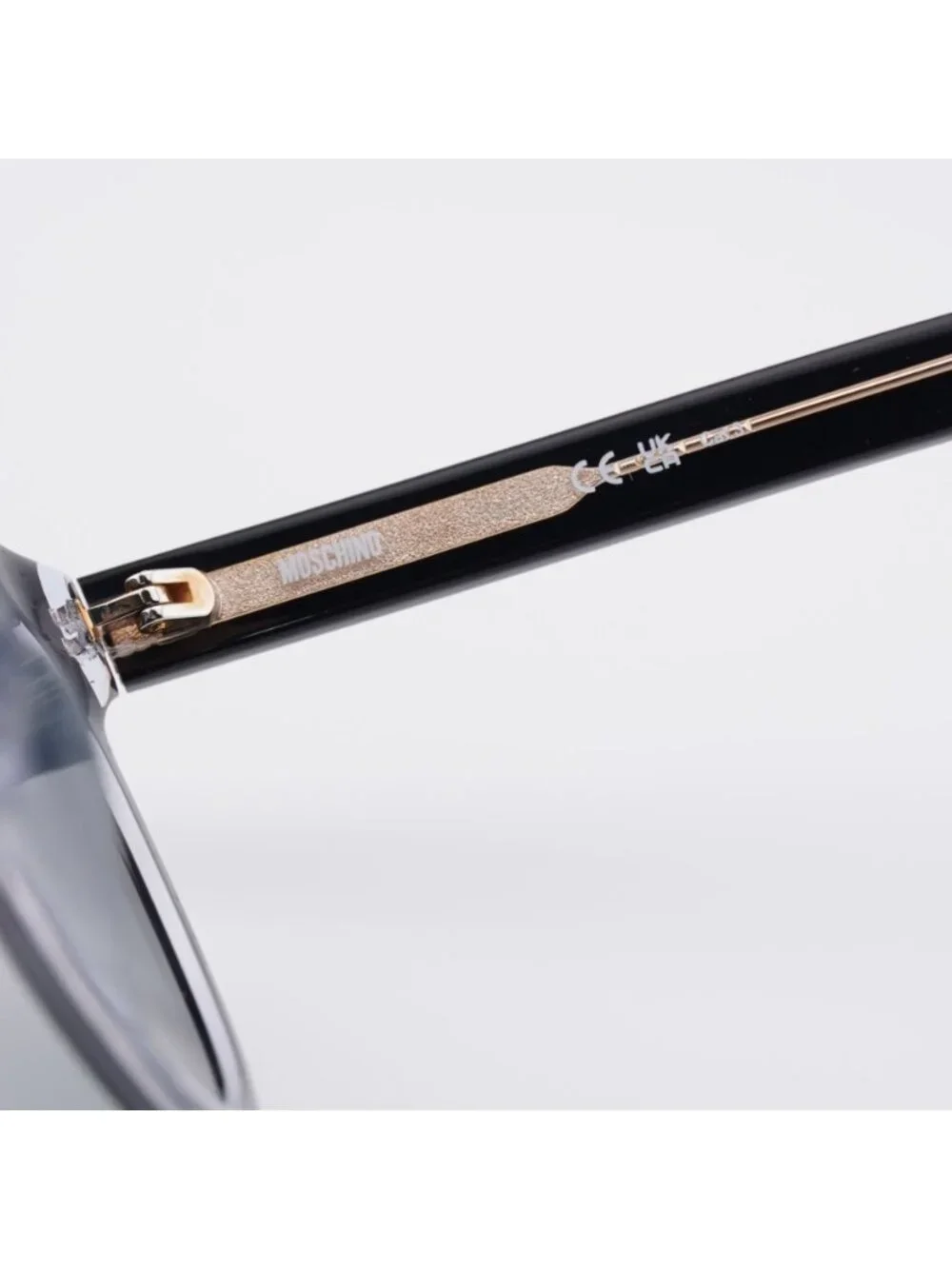 Moschino MOS151/F/S 07C5 IR Sunglasses Black Round Frame, Grey Lenses